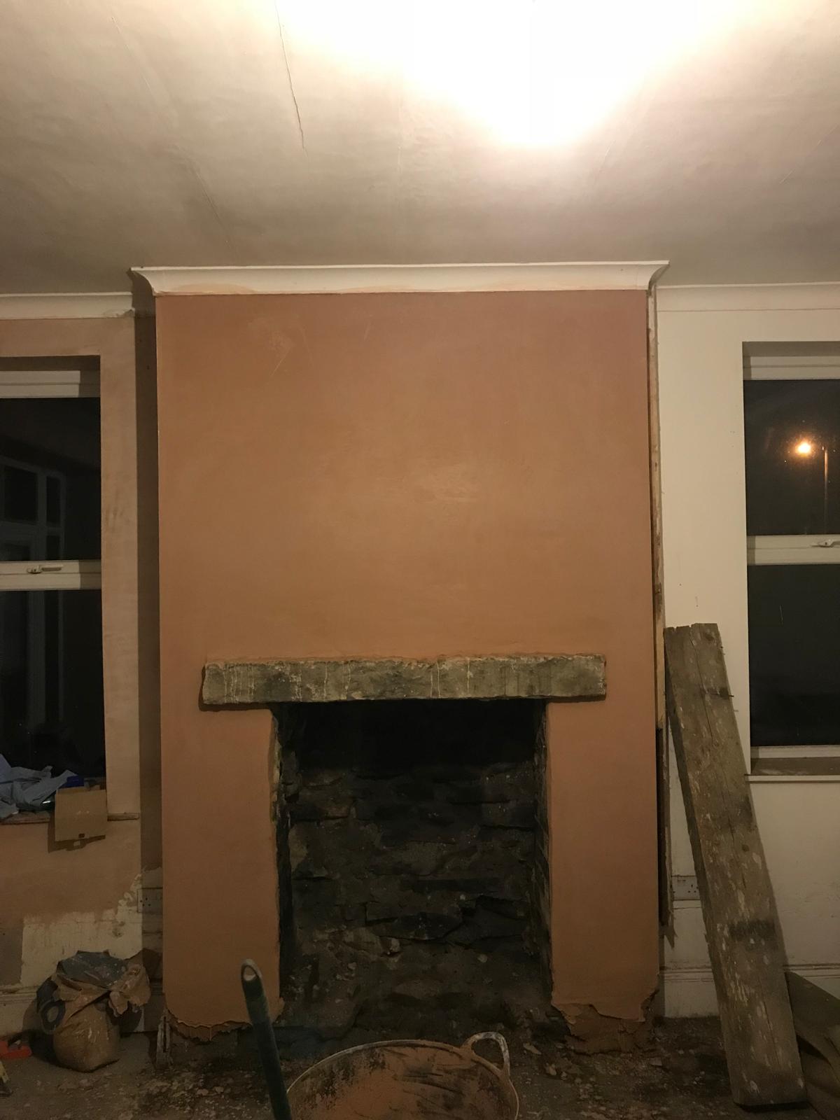 Chimney breast opening after the work