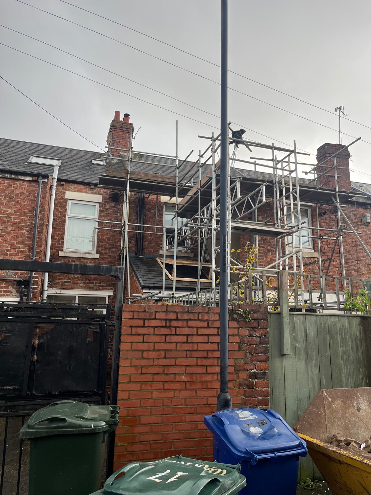 Dormer loft conversion before the work