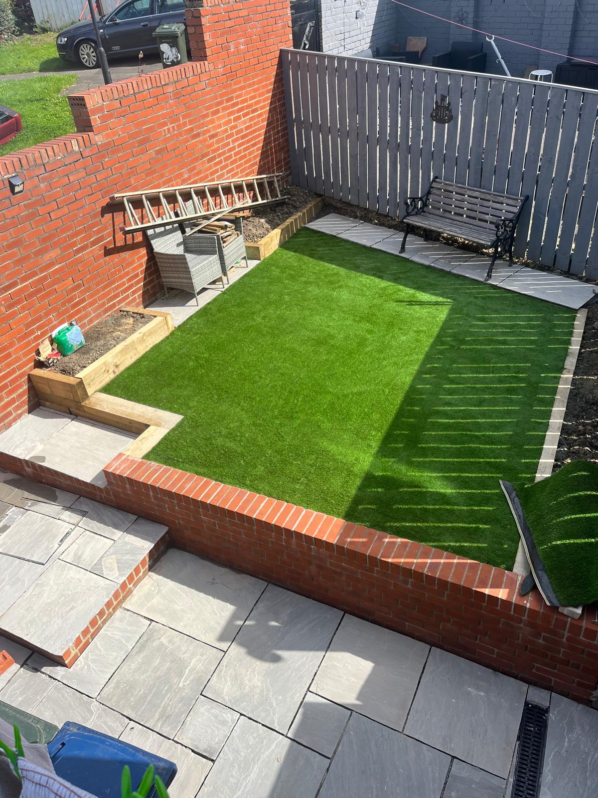 Garden and lawn after the work