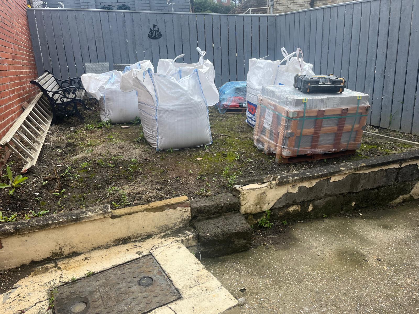 Garden and lawn before the work