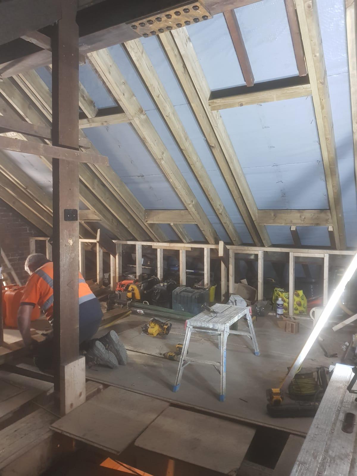 Loft conversion in progress