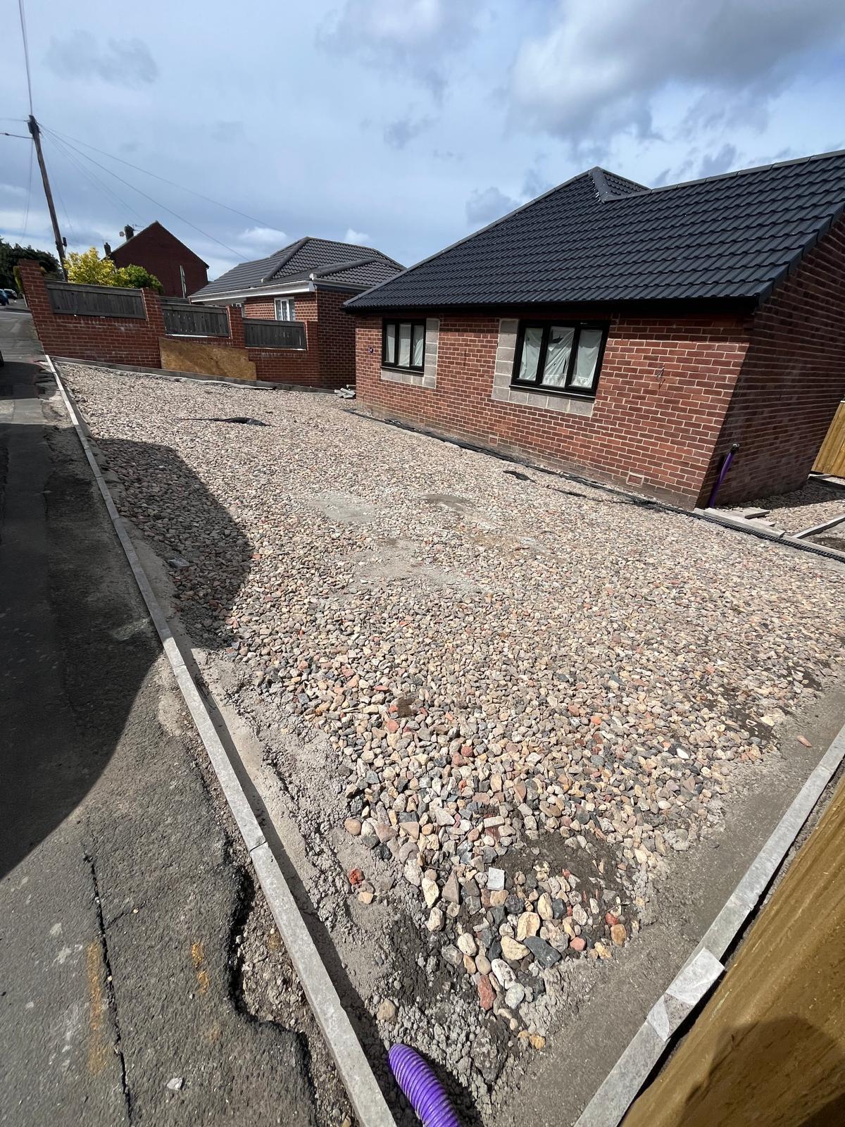 Resin driveway before the work