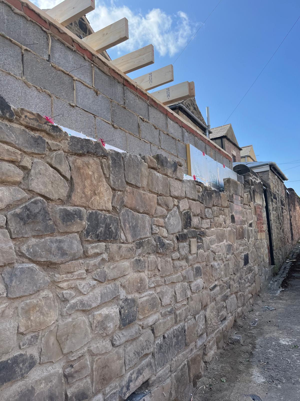 Stone wall rebuild